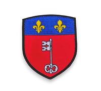 Ecusson Patch Ville d'Anger avec dos scratch - Support à coudre Offert - Made in France - Taille 8X6,4CM
