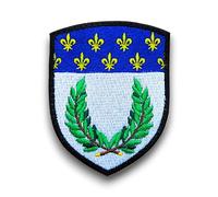 Ecusson Patch Ville de REIMS brodé - Ecusson REIMS avec dos scratch et support à coudre fourni - Made in France - Taille 8x6,4CM