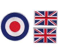 ecusson patches badges ecussons thermocollant" MOD Ecusson 7 cm + 2 pieces mini UNION JACK a 4.6 cm"