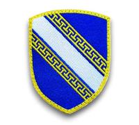 Ecusson Path Duché de CHAMPAGNE - Ecusson CHAMPAGNE avec dos scratch et support à coudre fourni - Made in France - Taille 8x6,4CM