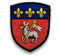 Ecusson Path Ville de ROUEN Brodé - Ecusson ROUEN avec dos scratch et support à coudre fourni - Made in France - Taille 8x6,4CM