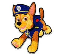 Ecusson - Paw Patrol La Pat' Patrouille Chase - bleu - 7,2x5,6cm - Aussi auto-adhésif Spin Master patches brode appliques embroidery thermocollant