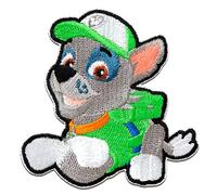 Ecusson - Paw Patrol La Pat' Patrouille Rocky - vert - 7x6,4cm - Aussi auto-adhésif Spin Master patches brode appliques embroidery thermocollant