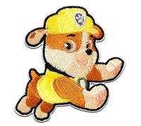 Ecusson - Paw Patrol La Pat' Patrouille Rubble - jaune - 6,1x6,3cm - Aussi auto-adhésif Spin Master patches brode appliques embroidery thermocollant