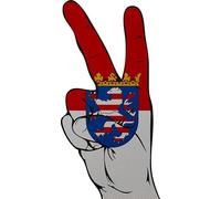 Écusson Peace Finger Hesse thermocollant 13 x 6 cm