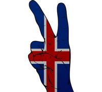 Écusson Peace Finger Island thermocollant 13 x 6 cm