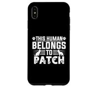 Écusson Personnalisable avec nom de Chien « This Human Belongs to a » Coque pour iPhone XS Max
