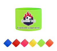 Écusson Personnalisé pour Équipe, Écusson de Capitaine Ajustable avec Velcro, 3 Tailles 6 Couleurs, Imprimable avec Texte/Icône pour Football/Rugby/Basketball et Événements Collectifs (Green)