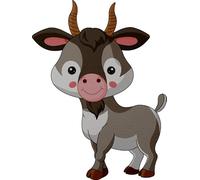 Écusson petite chèvre thermocollant 9 x 12 cm