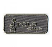 Ecusson Polo Club grise Thermocollant