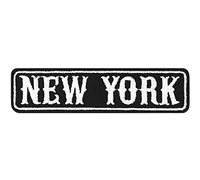 Écusson pour veste de moto New York Sticker à coudre/à repasser | New York City Biker Patch Insigne de rang Rankpatch pour tous les tissus | Application pour motocyclette | 100x25mm