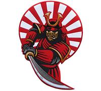 ecusson samourai Kamikaze Japon Tokyo Soleil Levant Katana Sabre 14,5x10cm Guerrier Soldat