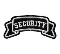 Écusson Sécurité Patch Thermocollant Security à Thermocoller transfert gardien à coller au fer à repasser applique garde brodé à coudre vêtement rectangle t-shirt jeans sac dos enfant bébé 3,4x7,6cm