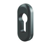 Écusson standard Assa Abloy Scoot 6430 clé I R9005M (paire) noir 29mm 2 pièces