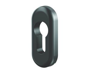 Écusson standard Assa Abloy Scoot 6430 clé I R9005M (paire) noir 29mm 2 pièces