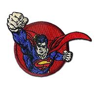 Ecusson - Superman poing 1 - rouge - 8,3 x 5,7 cm - patches brode appliques embroidery thermocollant