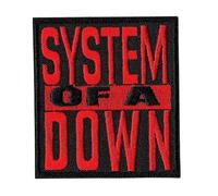 Écusson « System of A Down Red Alternative Me » brodé à thermocoller ou à repasser