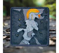 Écusson « The Agneau » avec velcro imprimé mouton et loup - Écusson tactique moral pour le bricolage, les sacs à dos, les vêtements tactiques, casquette de baseball