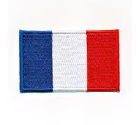 Écusson thermocollant à coudre / repasser drapeau de la France Paris Lyon 60 x 35 mm 0910 B