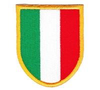 Écusson thermocollant avec blason de l'Italie - Dimensions : 5,2 x 6,3 cm