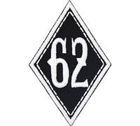 Écusson Thermocollant Biker 62 MC Écusson de club de moto Biker à repasser/à coudre | Écusson de grade de Biker pour club de moto Sticker pour tous les tissus Appliqué 75x50mm