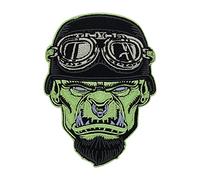 Écusson thermocollant Biker Ork Zombie pour gilets en cuir | Patchs de moto vintage punk dos patchs pour veste de moto, écusson dorsal de moto