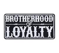 Écusson Thermocollant "Brotherhood of Loyalty" Patch Iron-on pour Motards, Autocollant de Fraternité, Cadeau d'Application de Moto pour Veste/Gilet/Jeans | 90x45mm
