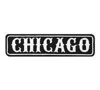 Écusson Thermocollant Chicago Écusson de la ville de Memphis Biker Patch | Écusson USA MC Motorcycle Club Rankpatch | Insigne Rang de motocyclette | 100x25mm