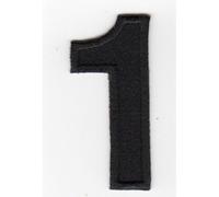Ecusson Thermocollant Chiffre Numéro 1 Coloris Noir 2,30 x 5 cm