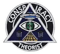 Écusson Thermocollant "CONSPIRATIONNISTE" Pyramide L'Œil UFO Extraterrestre Vaisseaux spatiaux Écusson Appliqué Anti-Système à repasser | Théorie du complot Espace 80x75mm