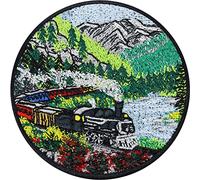 Écusson Thermocollant de Train à Vapeur Noir | Patch Ferroviaire Premium | Cadeau pour Cheminot, Collègue | Écusson de Train pour Casquette d'Enfant | 80x80mm