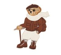 Écusson thermocollant en peluche - Grand badge brodé en forme d'ours mignon pour vêtements, pulls, sacs à dos et textiles de maison, facile à repasser pour réparation et décoration de vêtements