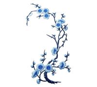 Écusson thermocollant floral brodé de prunier