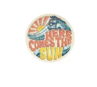 Ecusson thermocollant good vibes here comes the sun 5,4cm x 5,4cm