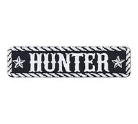 Écusson Thermocollant "Hunter" - Patch à coudre/à repasser | Cadeau pour les chasseurs | Applique pour étui de fusil, vêtements de chasse, gilet, chapeau | 70x90mm
