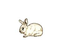 Ecusson thermocollant lapin 3,8cm x 3,2cm