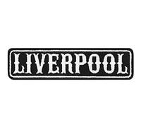 Écusson Thermocollant Liverpool Écusson de la ville de Liverpool Biker Patch | Écusson UK Angleterre MC Motorcycle club Rankpatch | Insigne Rang de motocyclette | 100x25mm
