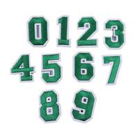 Ecusson Thermocollant Lot de 10 écussons brodés à repasser, chiffres 0 9, for vêtements, chapeaux, sacs dos, t-shirts et autres accessoires coudre(COLOR9)