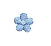Ecusson Thermocollant Lot de 10 mini écussons thermocollants décoratifs en tissu, motif fleurs prunier (1,5 x 1, cm)(Blue)