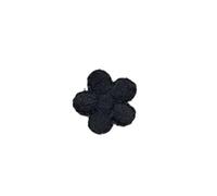 Ecusson Thermocollant Lot de 10 mini écussons thermocollants décoratifs en tissu, motif fleurs prunier (1,5 x 1, cm)(Black)