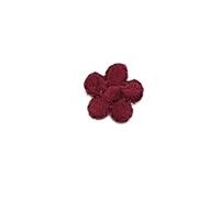 Ecusson Thermocollant Lot de 10 mini écussons thermocollants décoratifs en tissu, motif fleurs prunier (1,5 x 1, cm)(Wine Red)