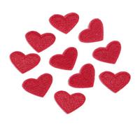 Ecusson Thermocollant Lot de 10 mini patchs cœurs multicolores à broder, thermocollants, 2 x,6 cm, for vêtements, jeans, autocollants, couture(Red)