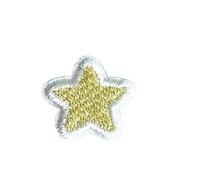 Ecusson Thermocollant Lot de 10 petits patchs autocollants brodés en forme d'étoiles for vêtements, thermocollants, for jeans, appliques, rayures, réparation trous, bricolage(Yellow 10pcs)