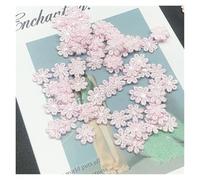 Ecusson Thermocollant Mini patchs de fleurs en tissu fait à la main, 100 pièces, for décoration de mariage, accessoires de couture artisanaux, 1.3cm(Slight pink)