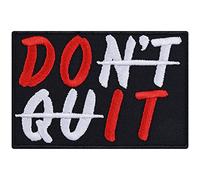 Écusson Thermocollant motivant "Don't quit - Do it" | Patch de motivation avec broderie | Cadeau de motivation pour les examens | Patch à repasser pour T-shirt/Veste/Sac | 90x60mm