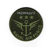 Ecusson Thermocollant Naval Air Force Coloris Kaki 4 x 4 cm