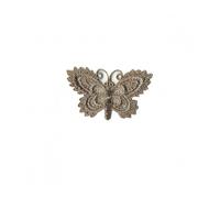 Ecusson Thermocollant Papillon Crochet Coloris Beige