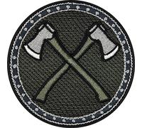 Écusson Thermocollant Patch Hache Viking | Patches Vikings à Coudre ou à Repasser | Patch Déco Viking | Autocollant Viking Guerrier pour tous les tissus | 75x75mm