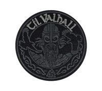 Écusson Thermocollant Patch Viking Guerrier | Allvater Odin Göttervater "Til Valhall" Valhalla Autocollant/Appliqué à Coudre ou à Repasser pour tous les tissus | 80x80mm
