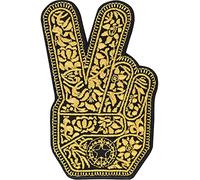 Écusson Thermocollant "Peace fingers" Patch brodé | Mettons fin à la violence armée ensemble | Sticker pour la paix dans le monde à coudre/à repasser | Symbole de paix | 80x50mm